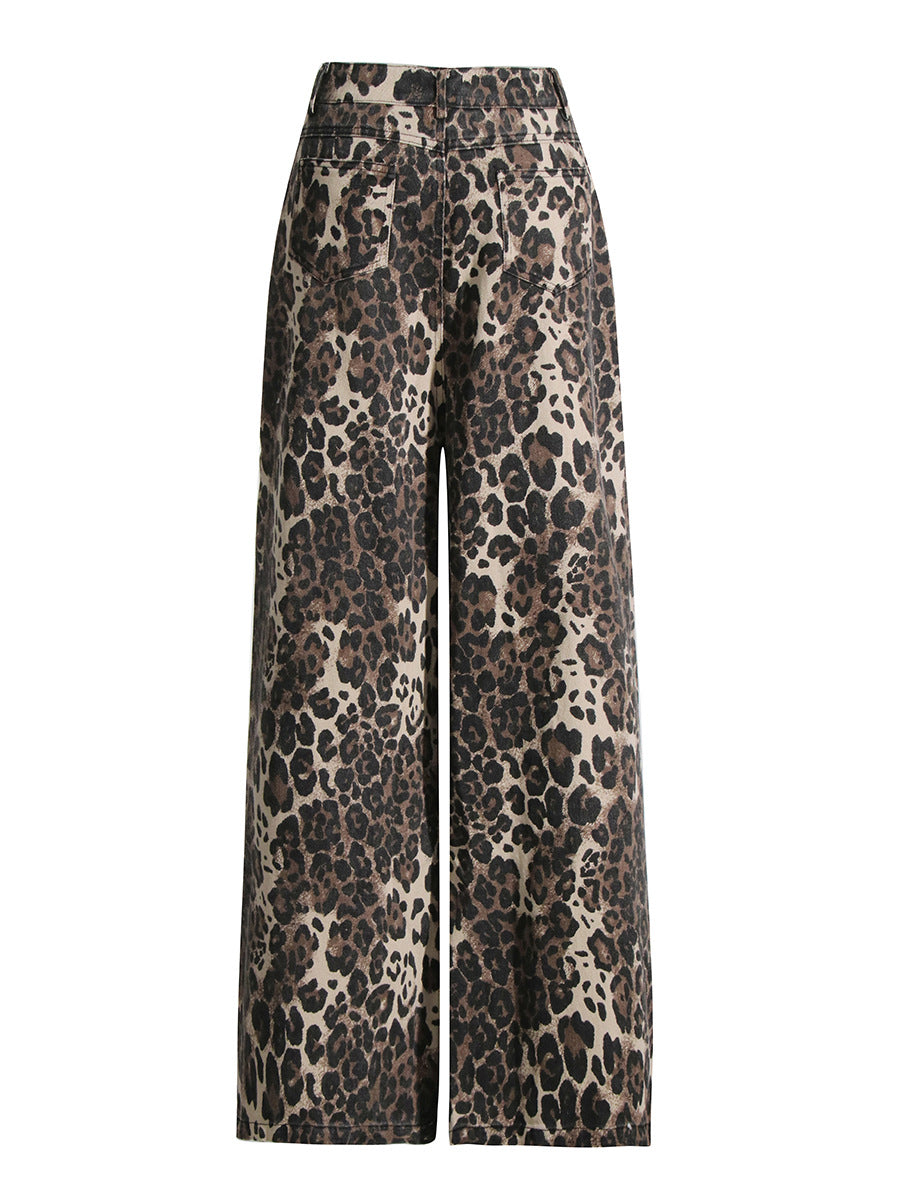 Leopard Muse High-Rise Distressed Statement Jeans