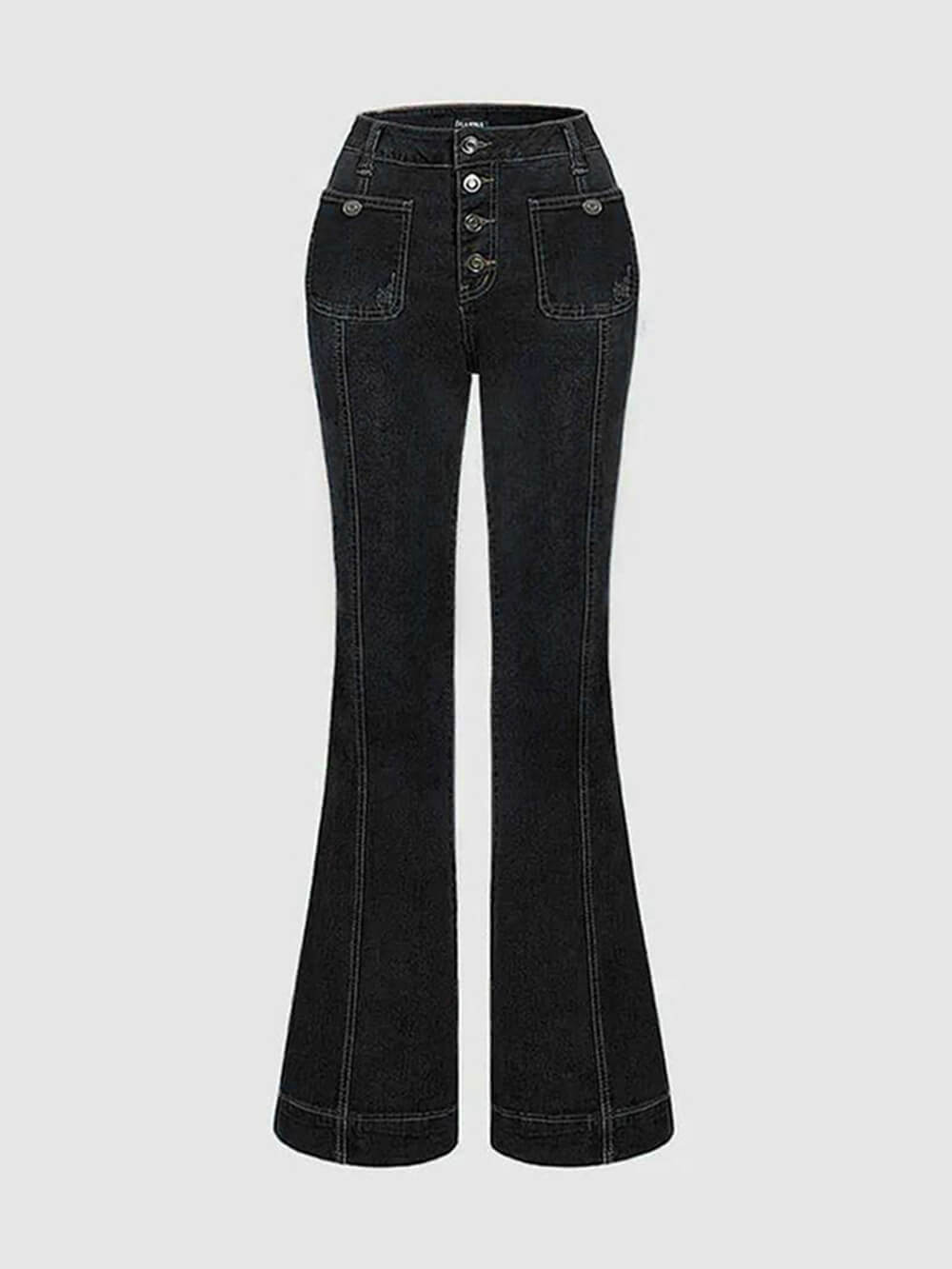 Sophia - High-Waisted Patchwork Flared Jeans