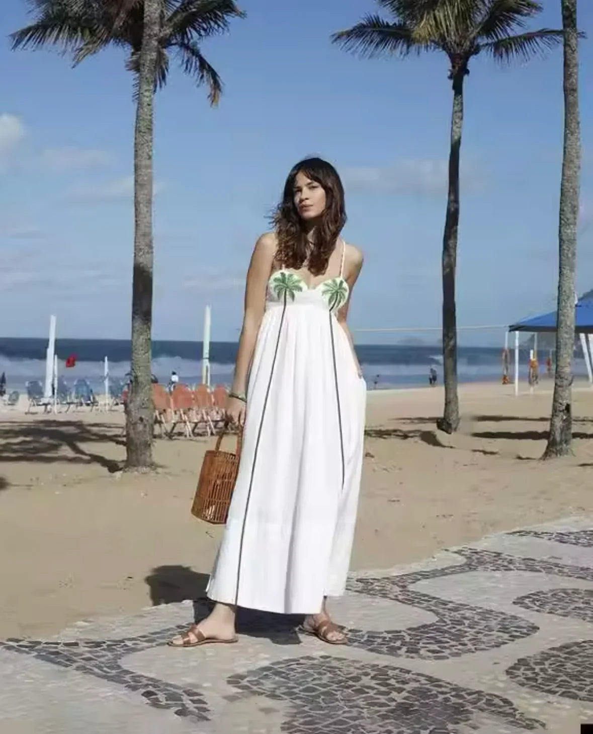 Tropical Palm Oasis Dress