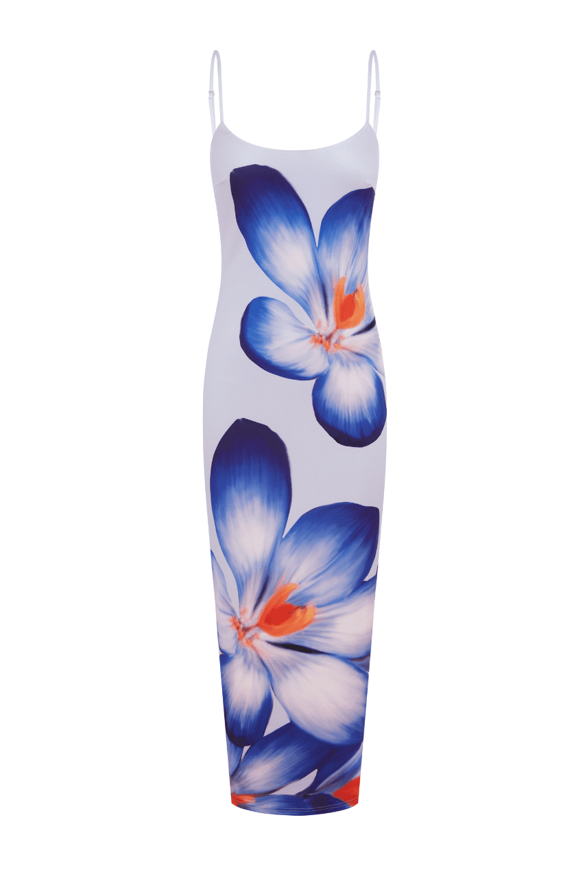 Deia - Violet Flower Midi Dress
