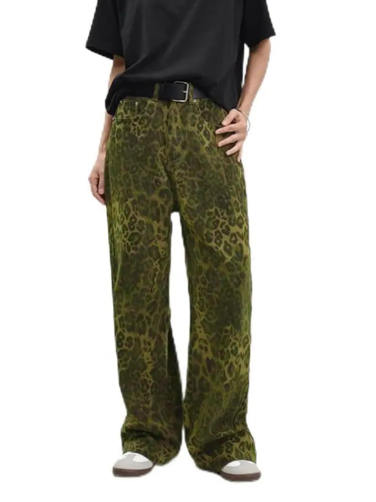 Urban Wild High-Rise Leopard Print Jeans