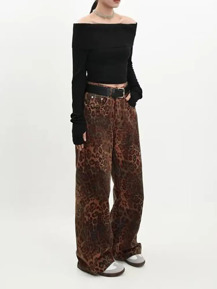 Urban Wild High-Rise Leopard Print Jeans