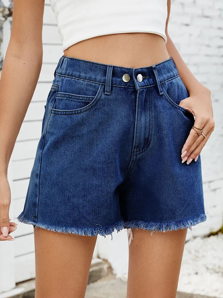 High-Rise Summer Denim Shorts