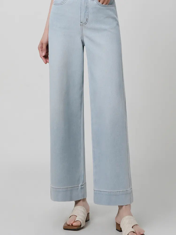 Ella – Wide-Leg Jeans With Slimming Patchwork