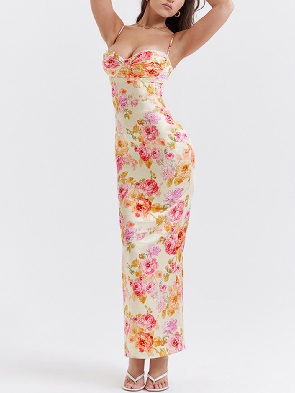 Seductive Allure - Printed Sexy Maxi Dress