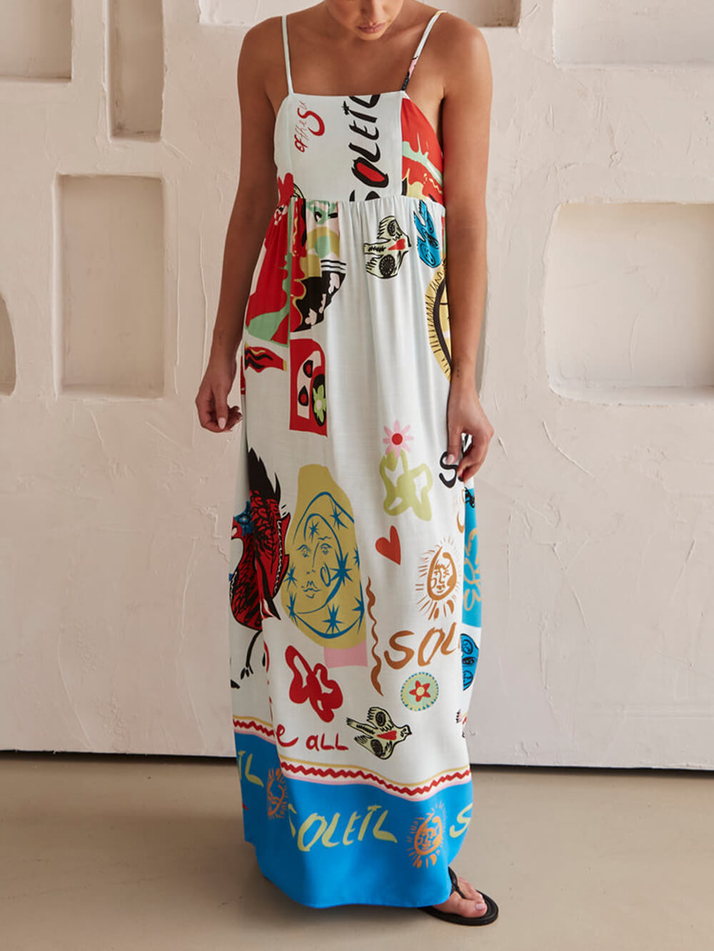 Camila - Floral Ruched Strapless Slit Maxi Dress