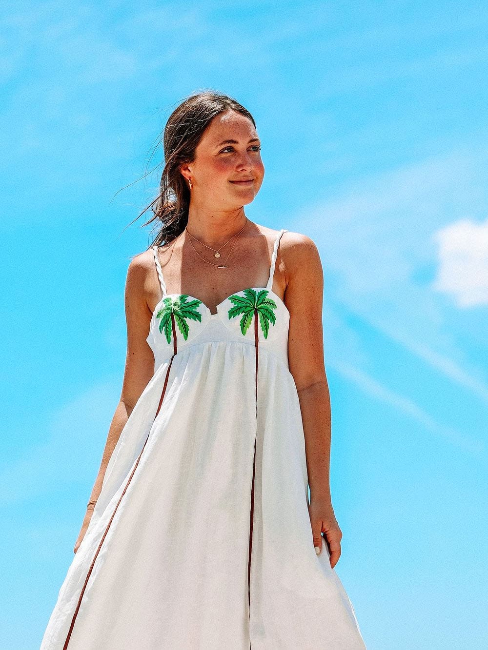 Tropical Palm Oasis Dress