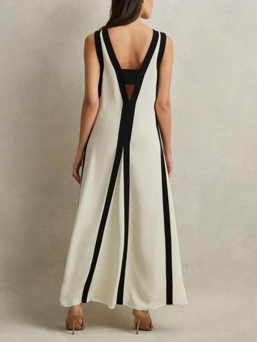 Alina - Reversible Colorblock Maxi Dress
