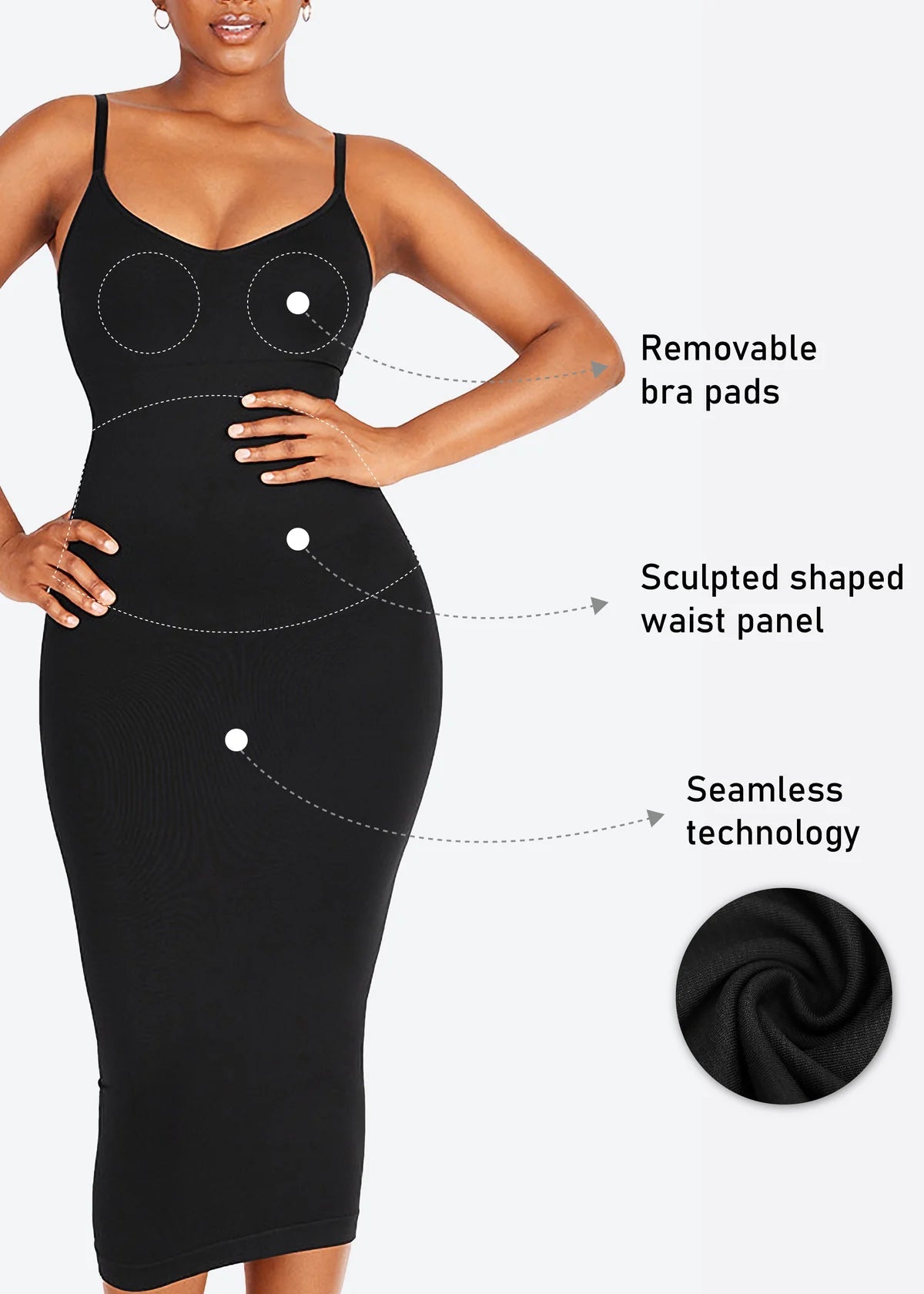 FLEM | SHAPEWEAR SLIP MAXI DRESS