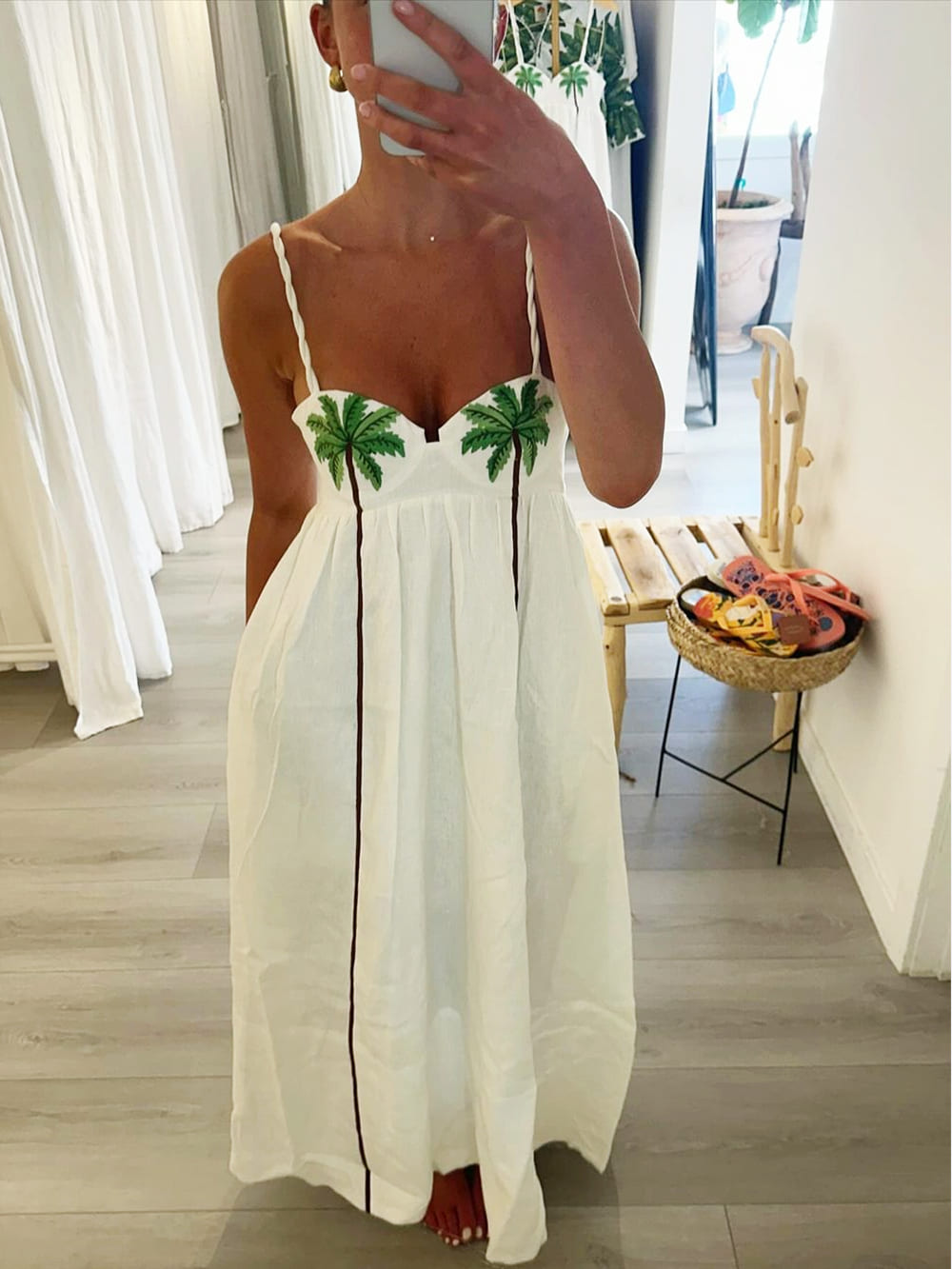 Tropical Palm Oasis Dress