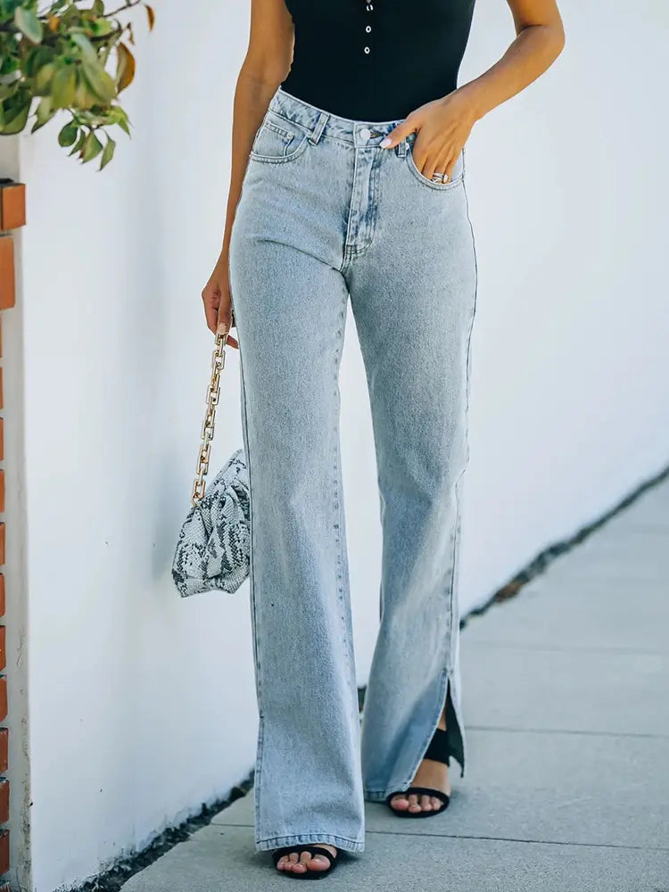 Harper – Split-Hem Denim Pants