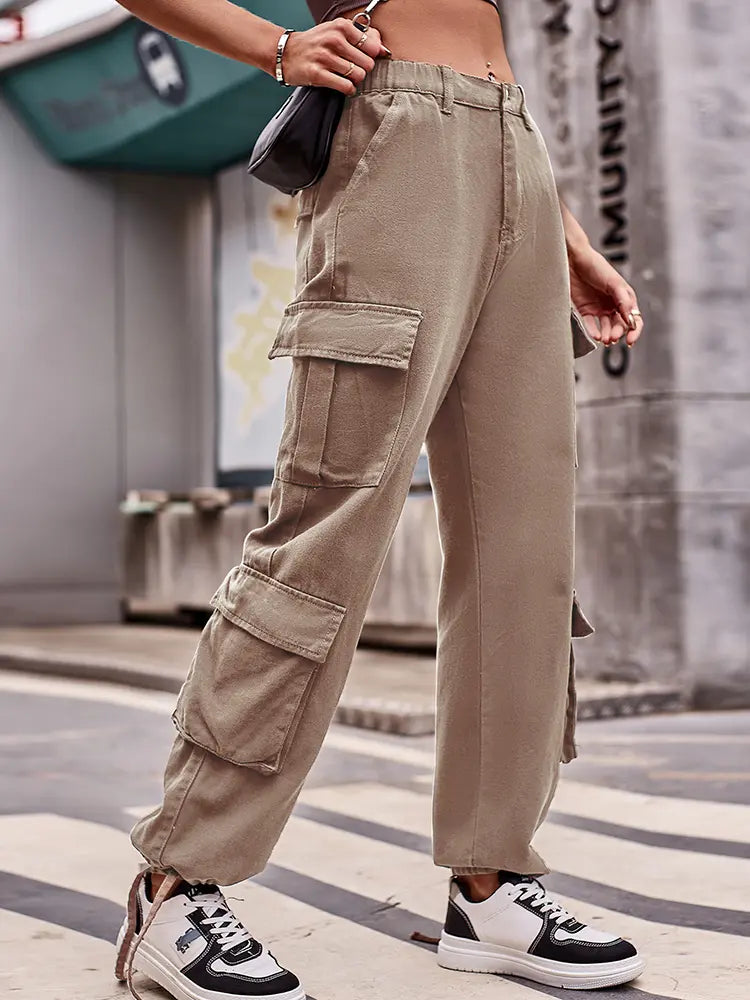 Urban Ease Relaxed Drawstring Cargo Jeans