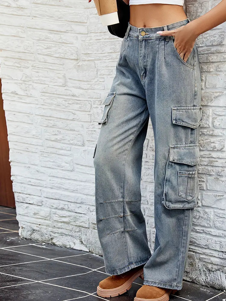 Effortless Elastic Cargo Jeans
