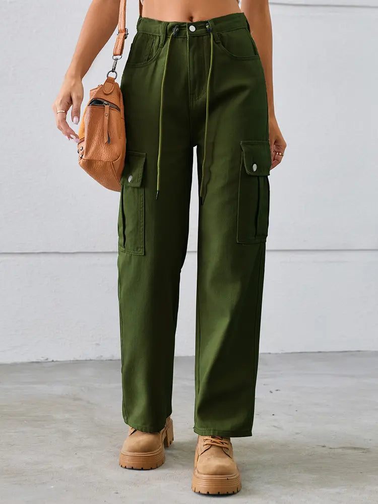 Everyday Adjustable Cargo Denim Pants