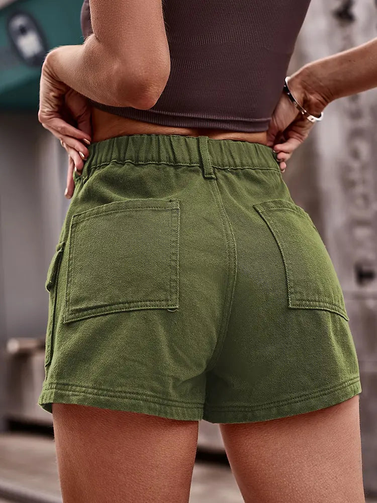 Urban Luxe Denim Cargo Shorts