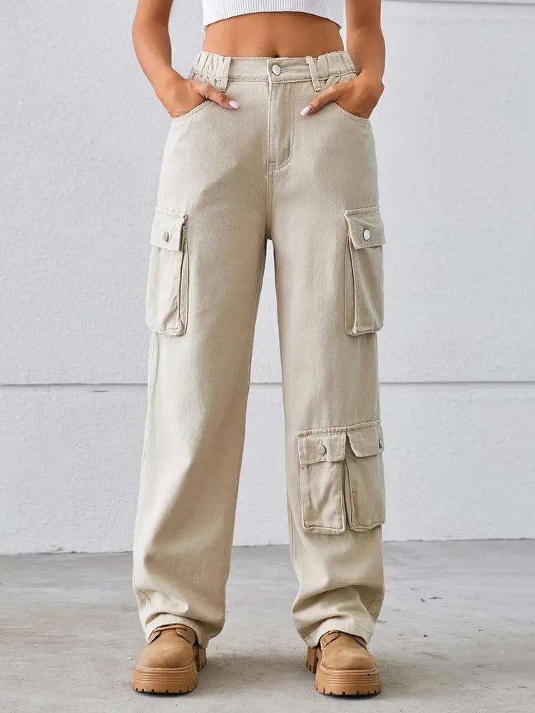 Modern Utility Pocket Denim Pants