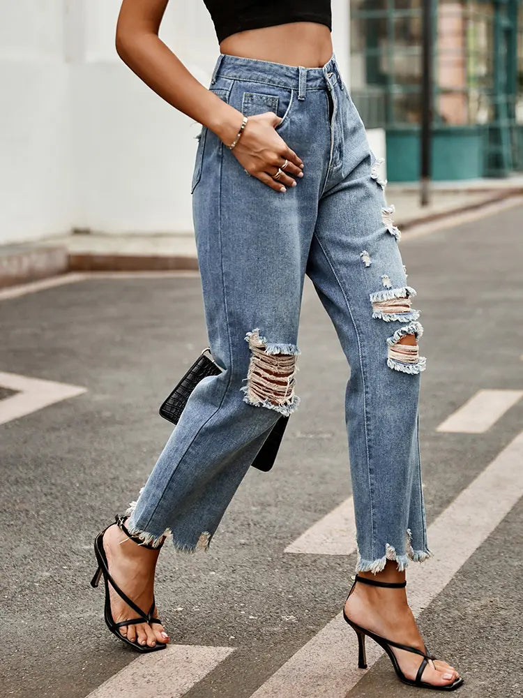 Mia - Cropped Jeans