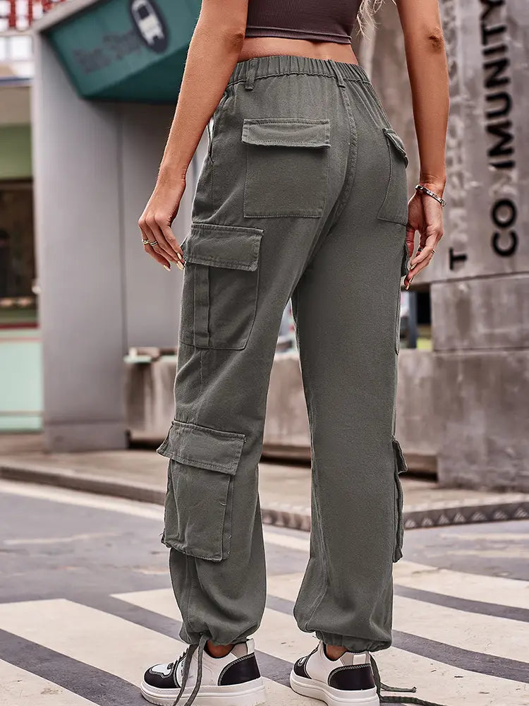 Urban Ease Relaxed Drawstring Cargo Jeans