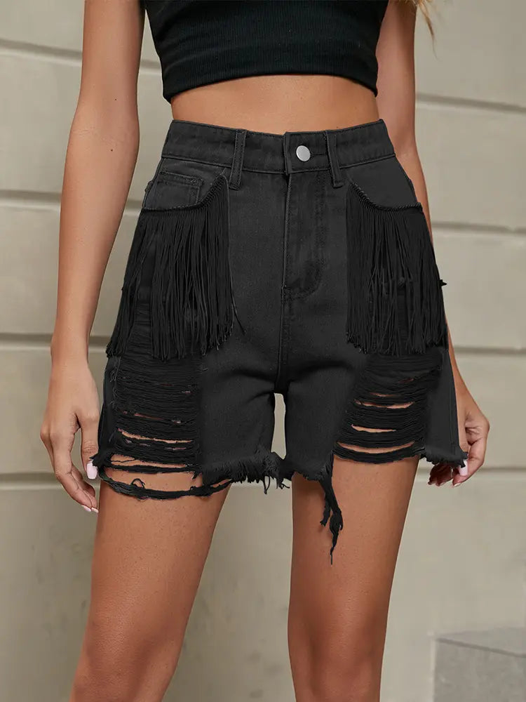 Zoe - Fringe Shorts