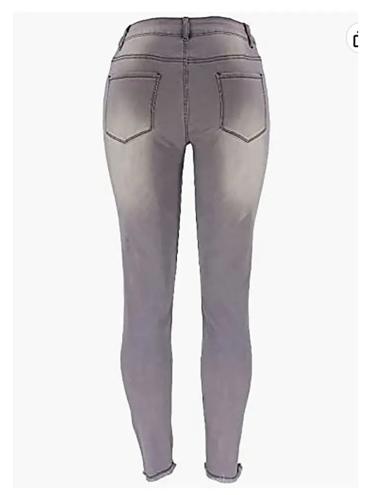Sienna - High-Waist Ripped Stretch Skinny Jeans