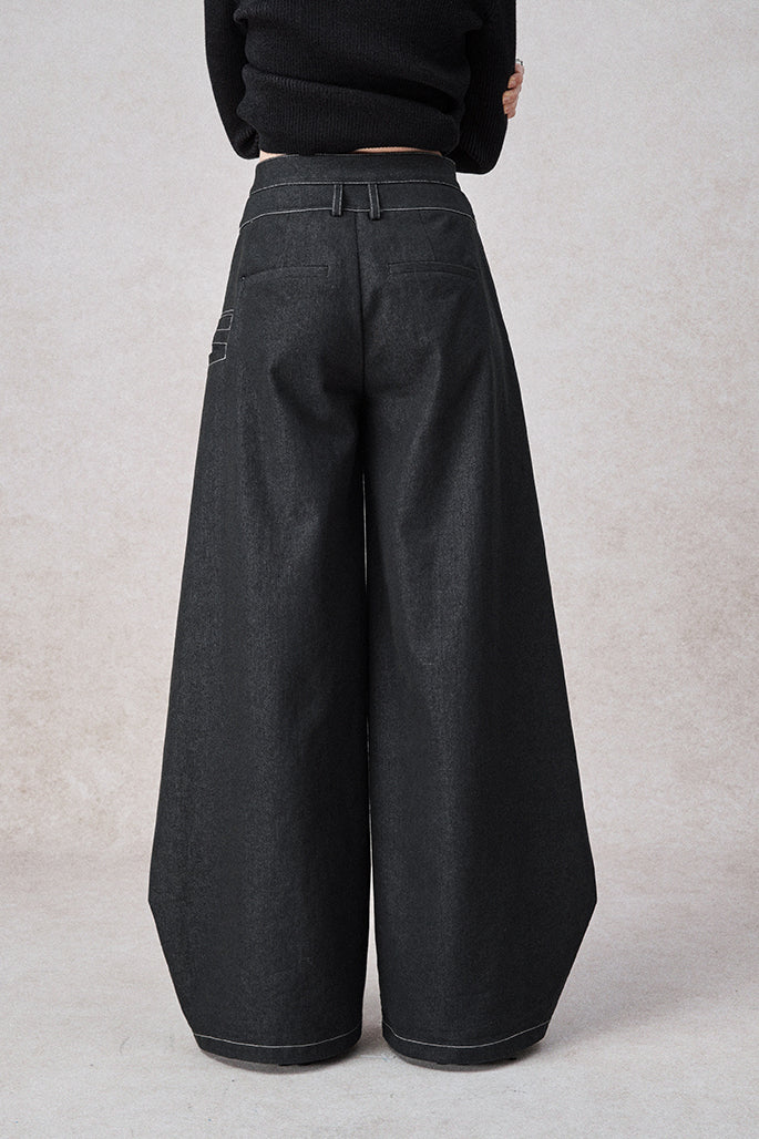 Symphony Layers Double Waist Wide-Leg Jeans