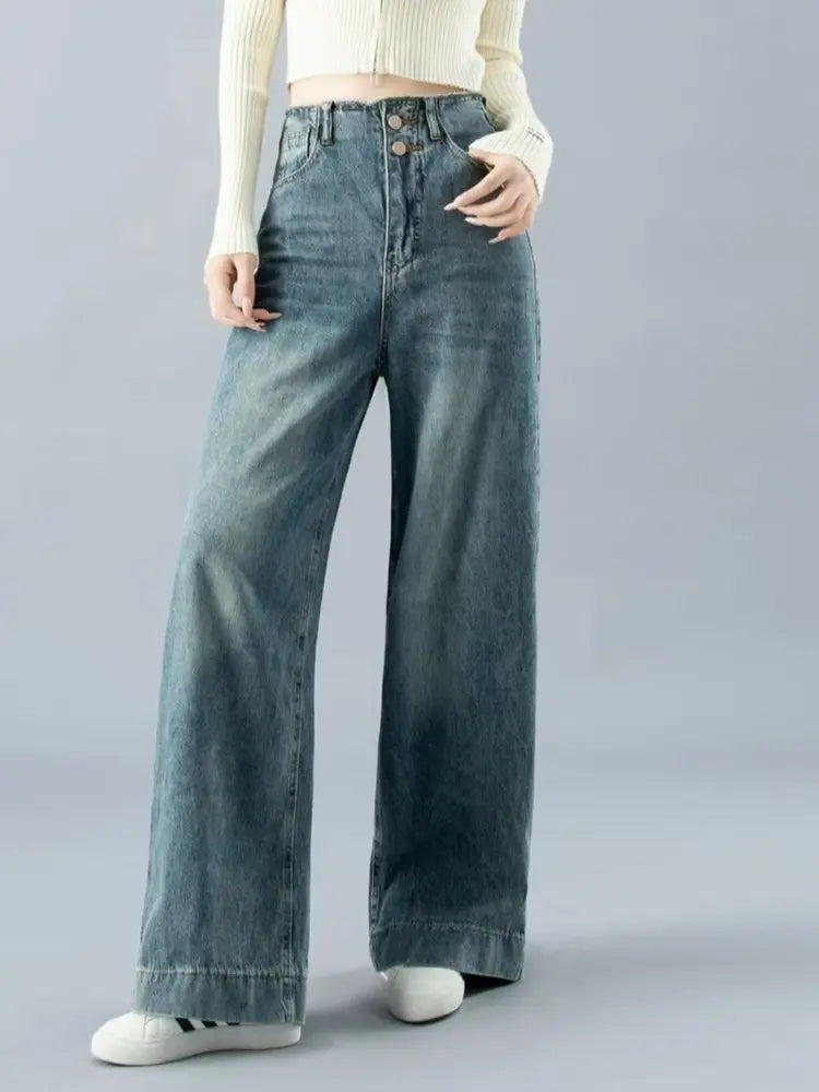 Olivia – Wide-Leg Denim Pants With Elongating Fit