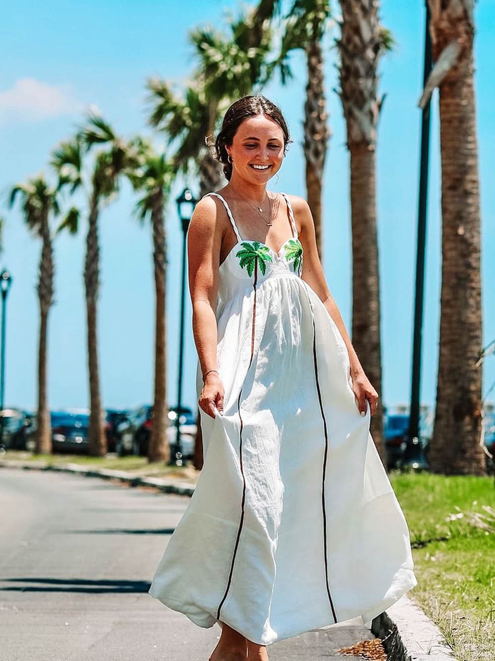 Tropical Palm Oasis Dress