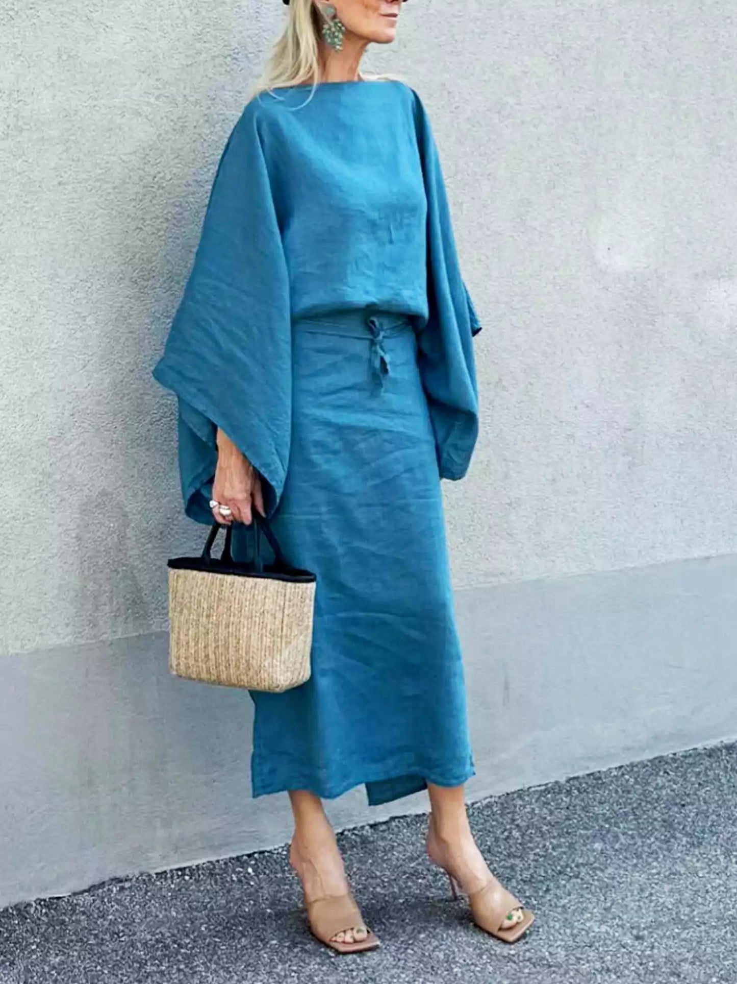 Ren - Linen Breeze Kimono Dress