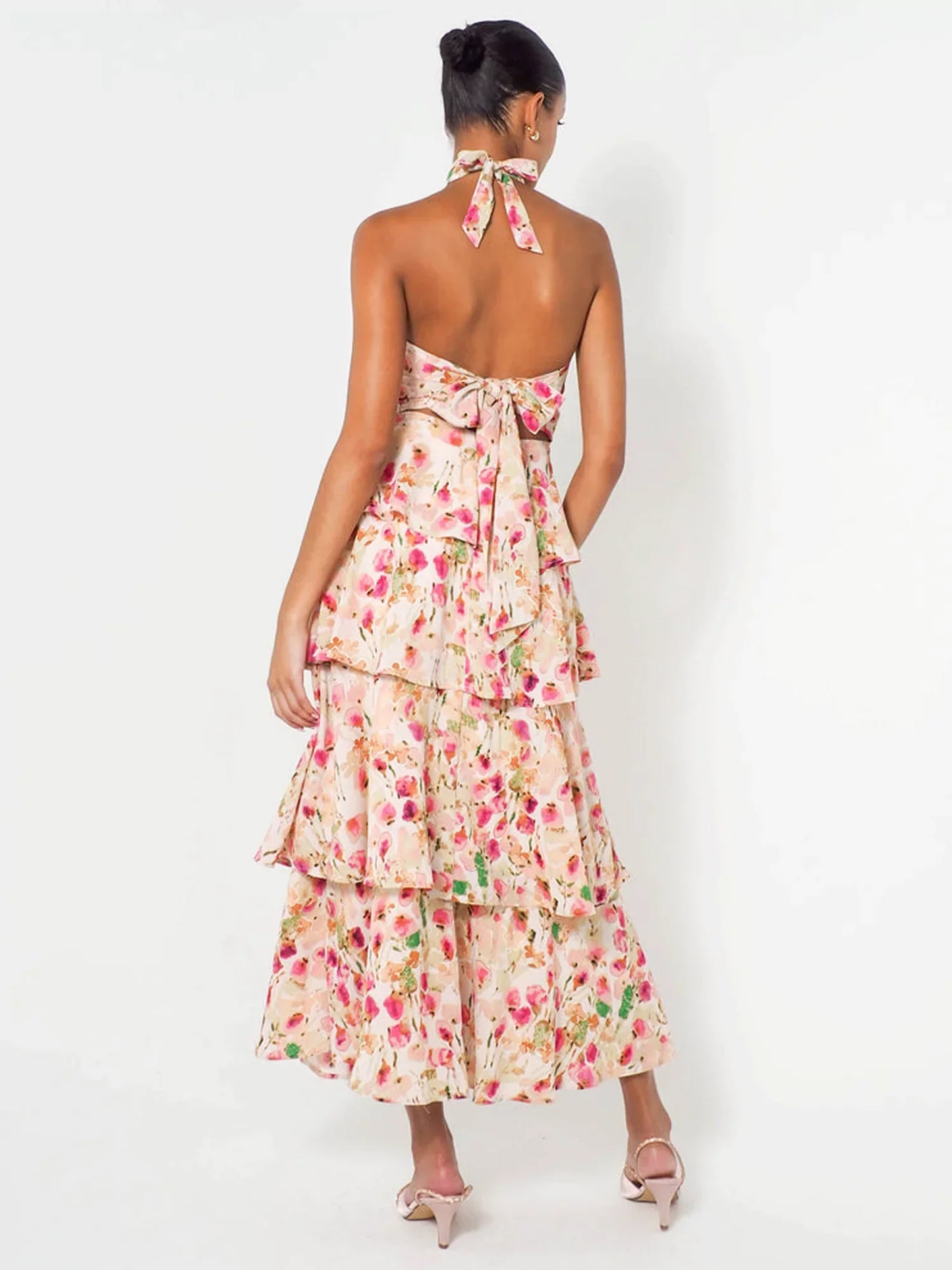 Halterneck Maxi Dress - Provence Bloom - Airnori