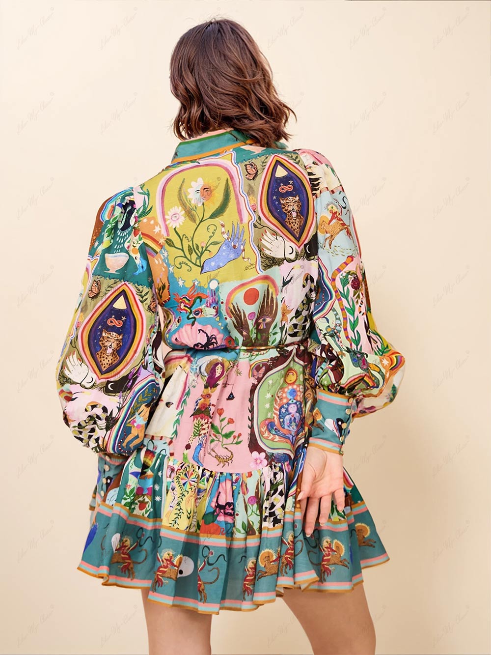 Urban Graffiti Chic Mini Dress
