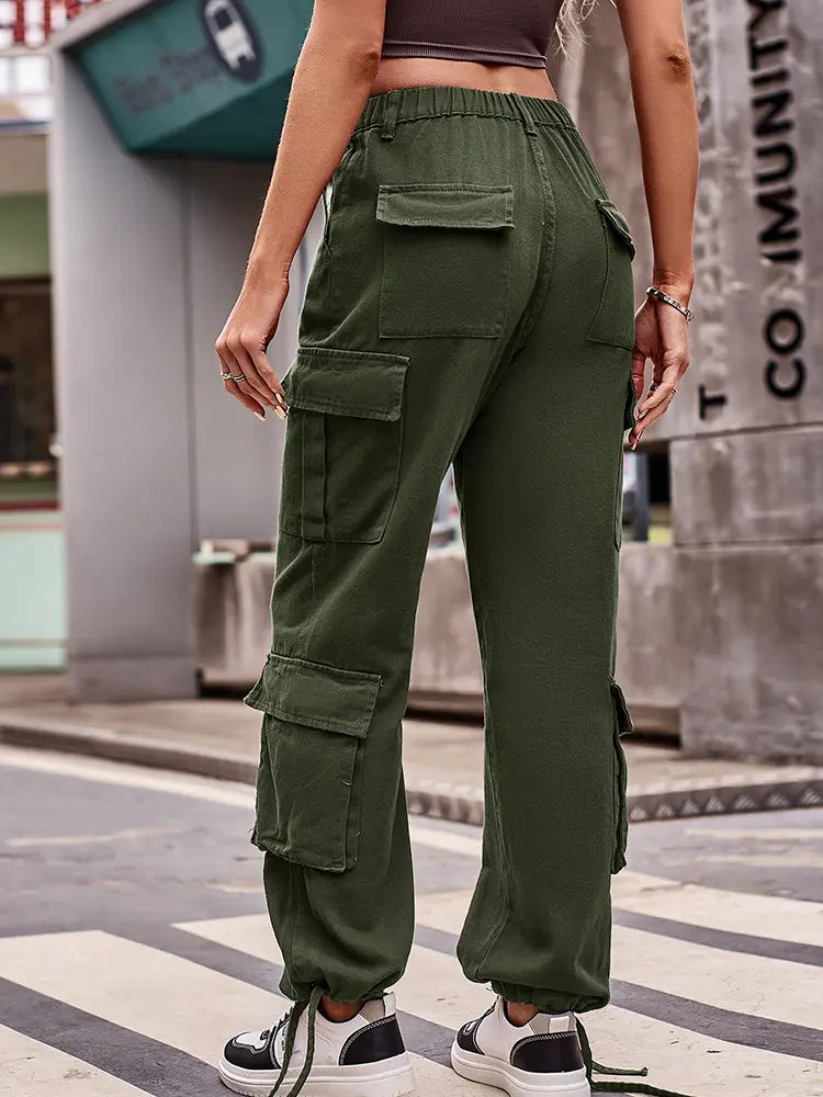 Urban Ease Relaxed Drawstring Cargo Jeans