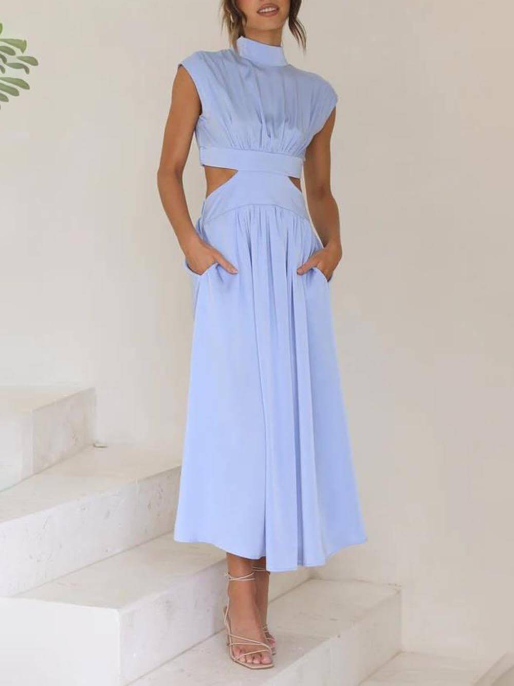 Summer Breeze - Cutout Waist Midi Dress