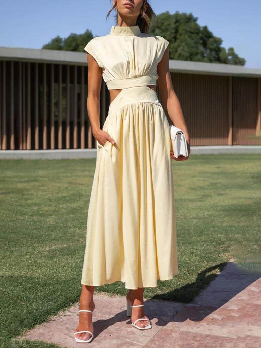 Summer Breeze - Cutout Waist Midi Dress