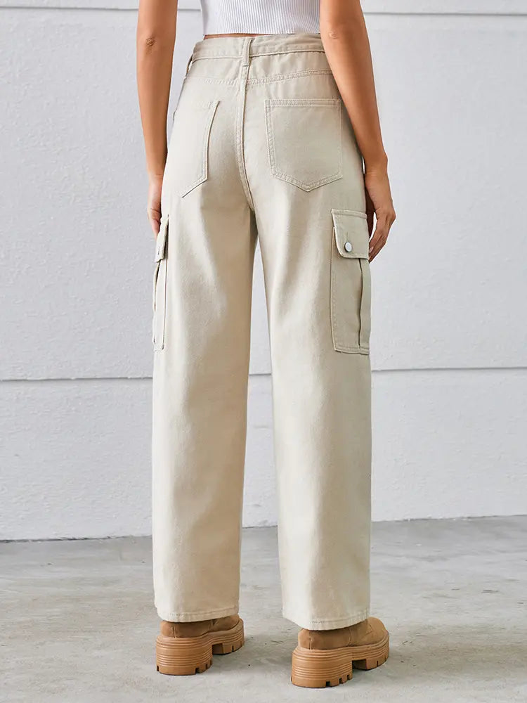 Everyday Adjustable Cargo Denim Pants