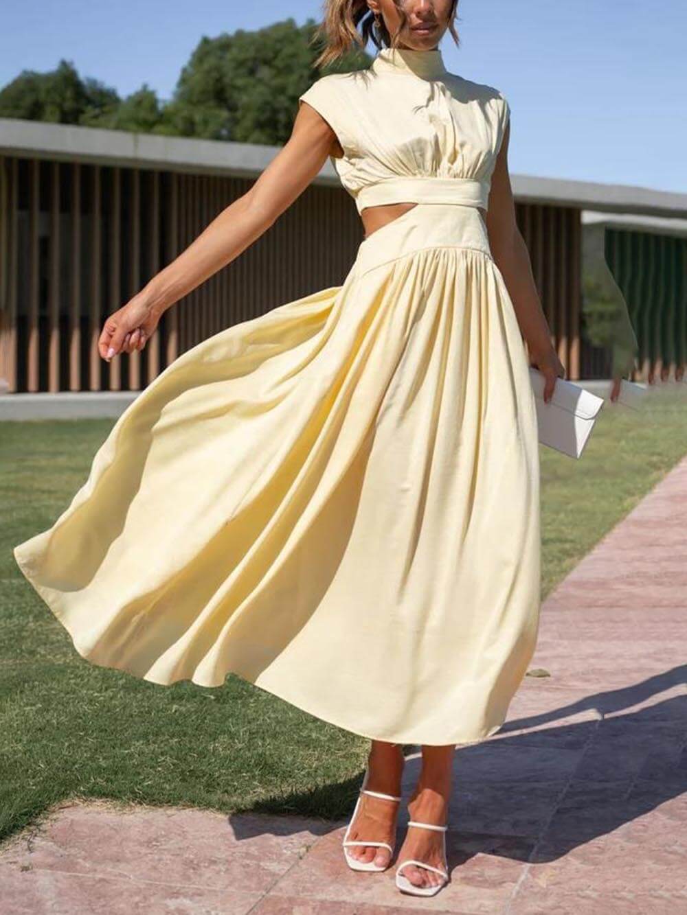 Summer Breeze - Cutout Waist Midi Dress