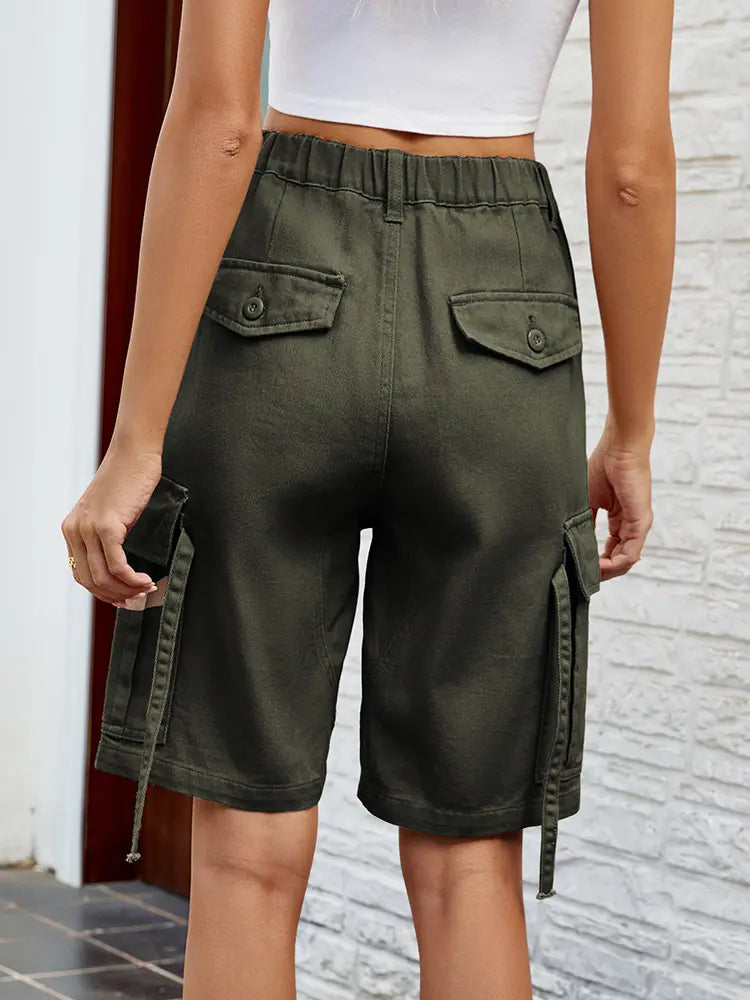 Urban Relaxed Utility Denim Shorts