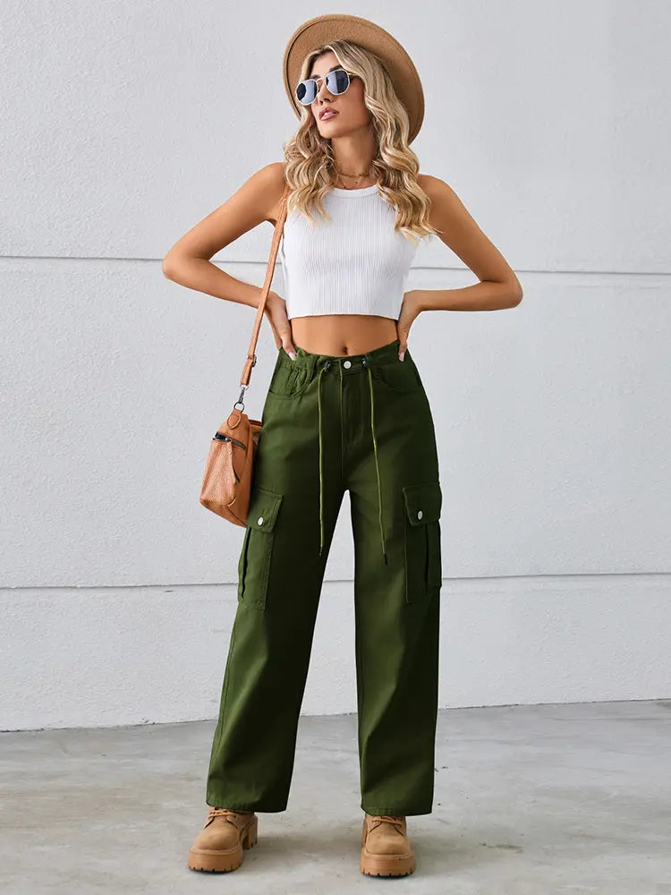Everyday Adjustable Cargo Denim Pants