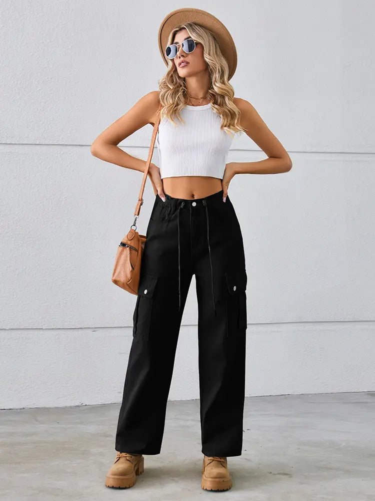 Everyday Adjustable Cargo Denim Pants