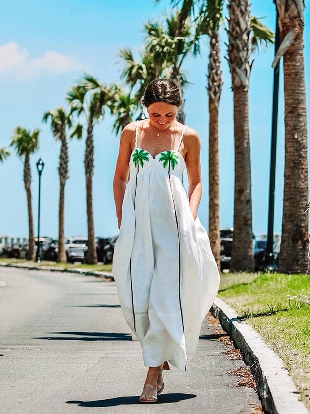 Tropical Palm Oasis Dress