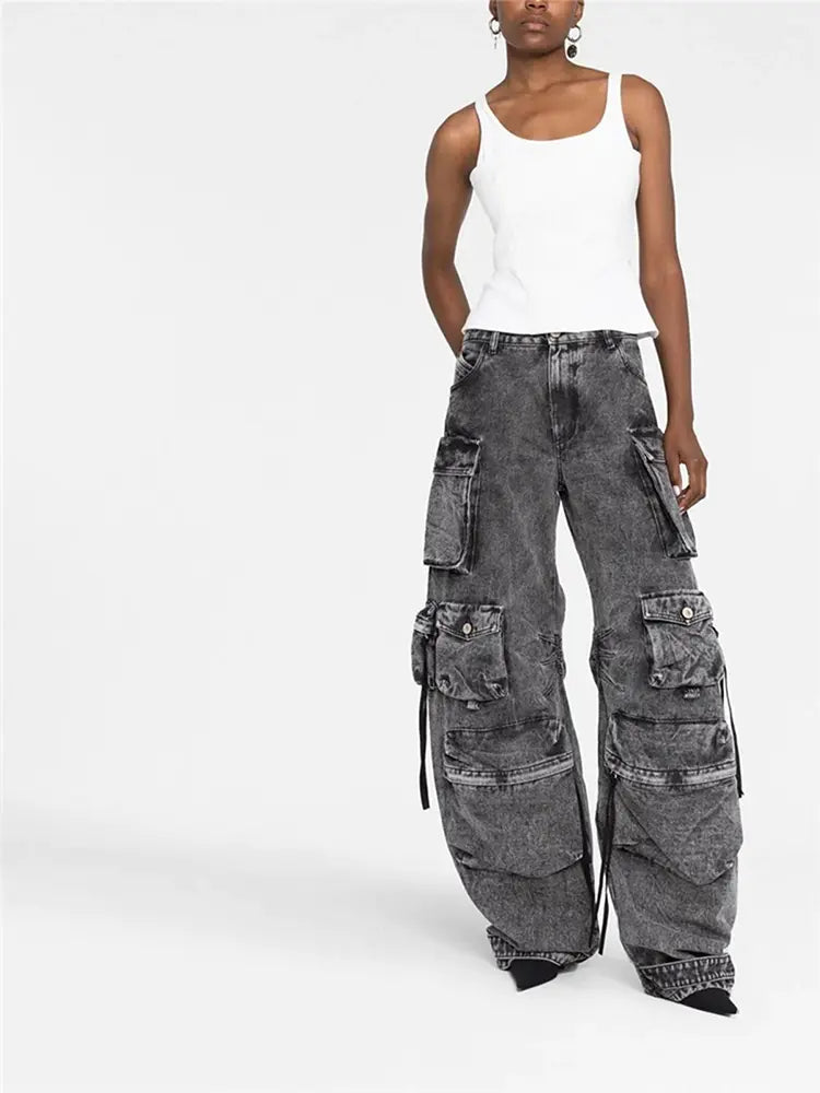 Nova - Wide-Leg Street Cargo Jeans
