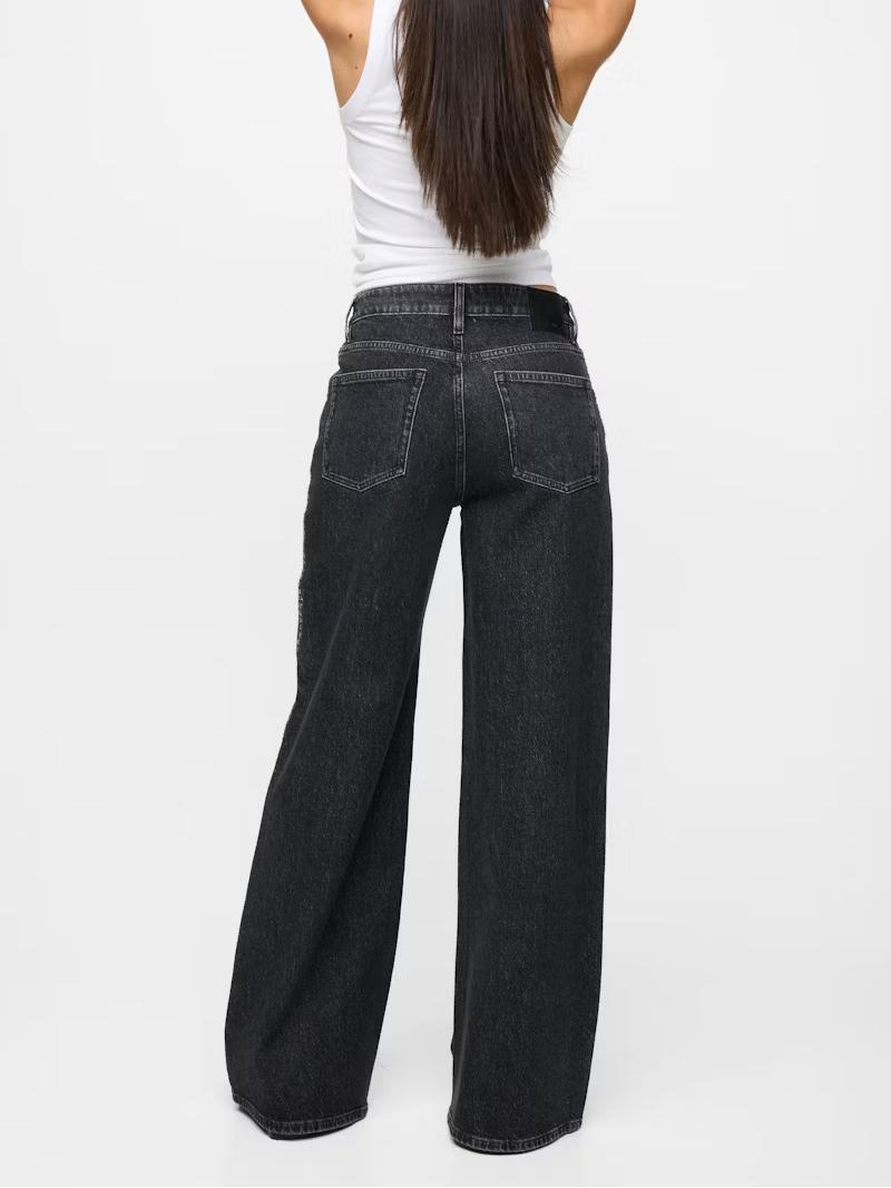 Abbie – Relaxed Wide-Leg Studded Denim Jeans