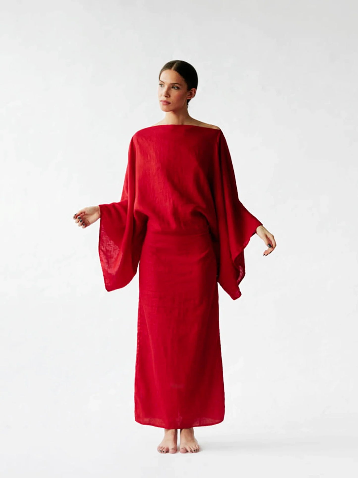 Ren - Linen Breeze Kimono Dress