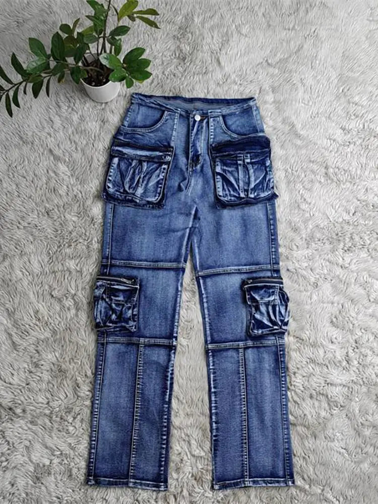 Avery – Multi-Pocket Jeans With Vintage Wash