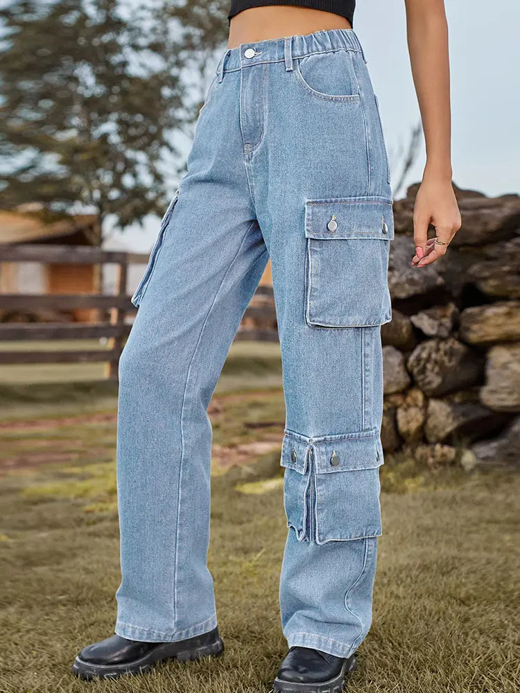 Modern Utility Pocket Denim Pants