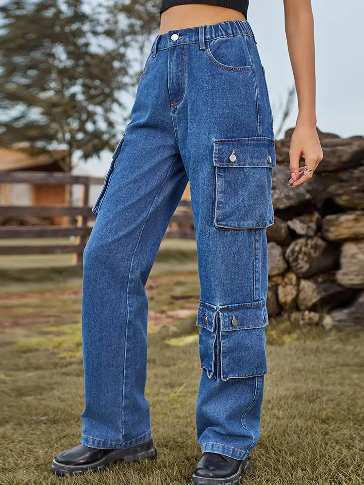 Modern Utility Pocket Denim Pants