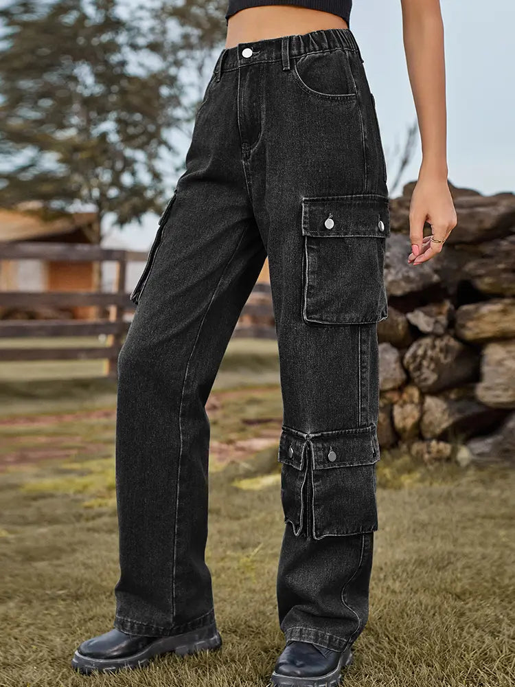 Modern Utility Pocket Denim Pants