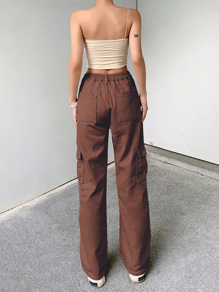 Effortless Elastic Denim Work Pants