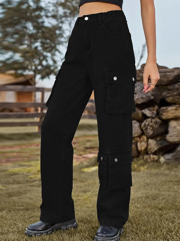 Modern Utility Pocket Denim Pants