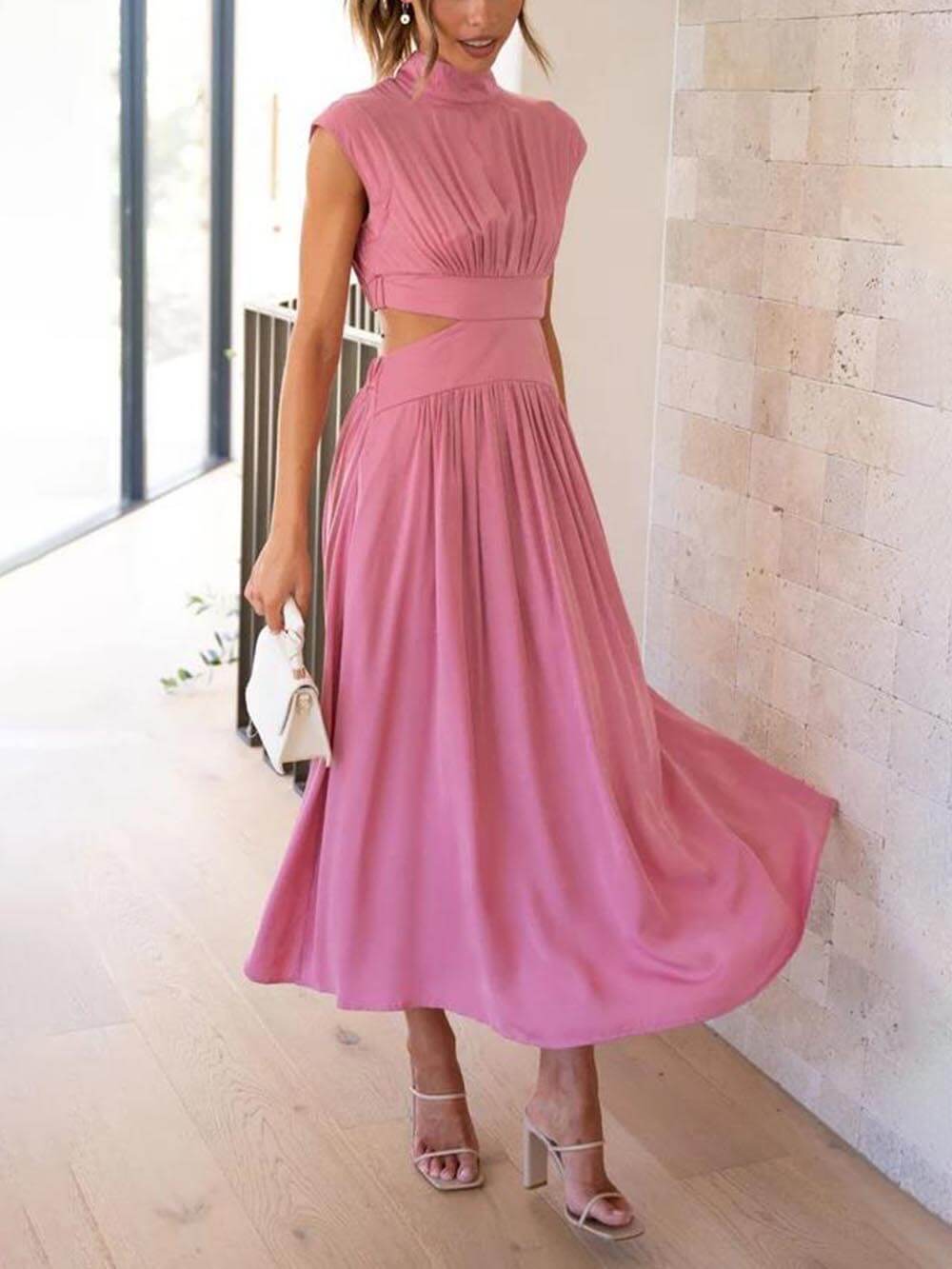 Summer Breeze - Cutout Waist Midi Dress
