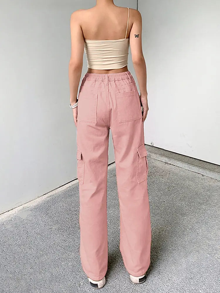 Effortless Elastic Denim Work Pants
